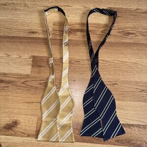 Lot Of 2 Calvin Klein Men's Formal Casual Adjustable Tuxedo Self Neck Bow Tie